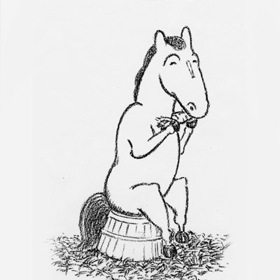 飼い葉桶にすわる